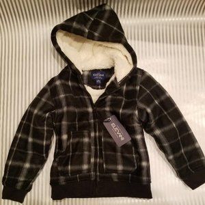 New w/ Tags Boy's Elevani Plaid Fleece Jacket